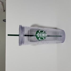 Starbucks Cold Cup Venti Tumbler Logo Reusable with Straw - 24 ounces